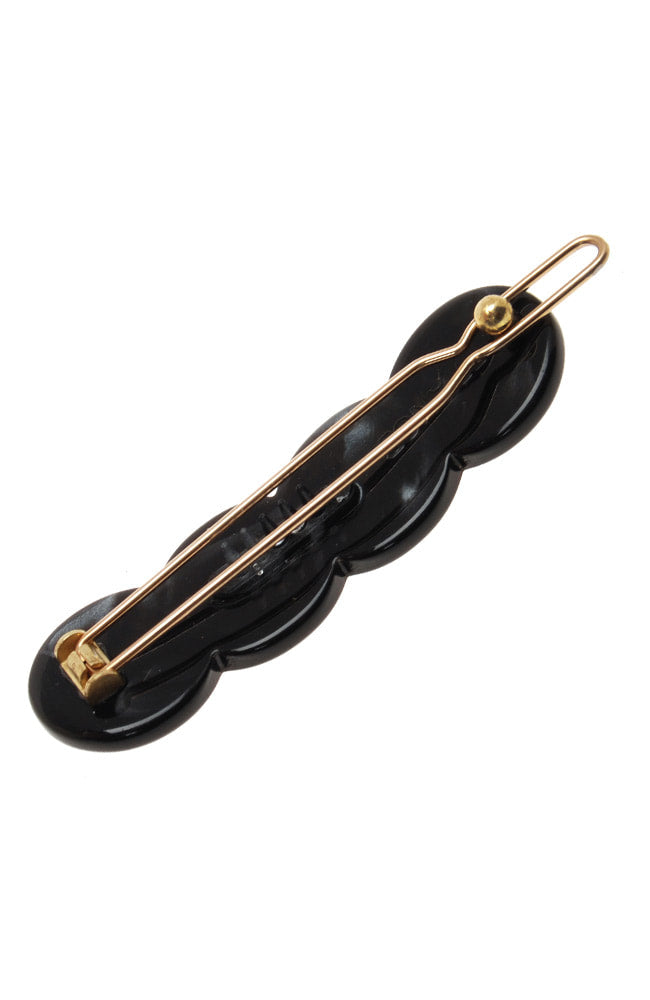 Scalloped Tige Boule Barrette - Classic