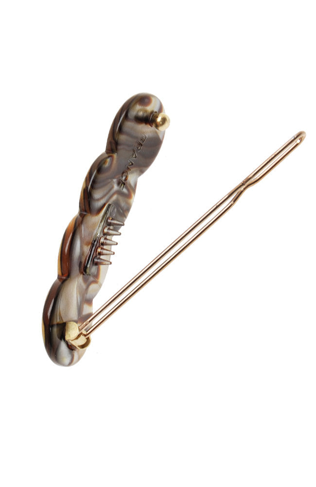 Scalloped Tige Boule Barrette - Classic