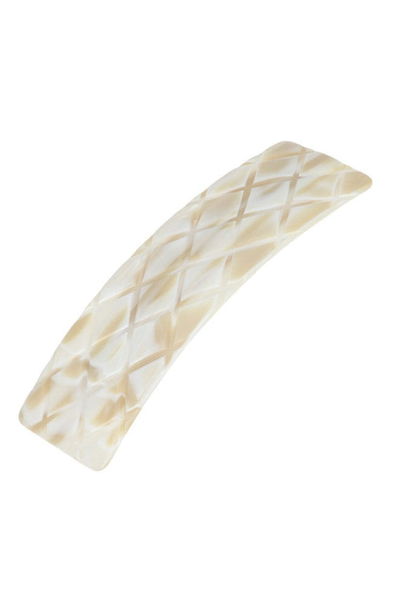 Quilted Rectangle Barrette - Classic