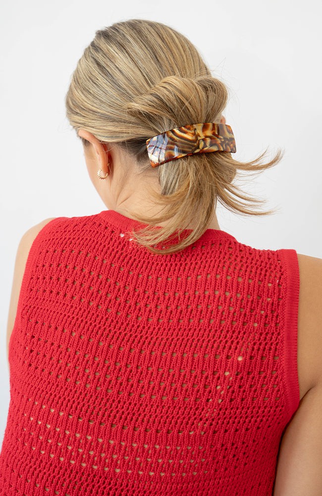 Rectangle Volume Barrette - French Classic