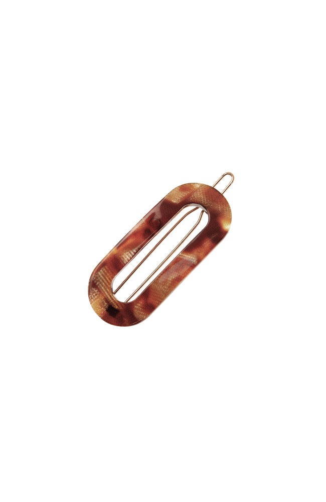 Mini Oval Tige Boule Barrette - French Classic