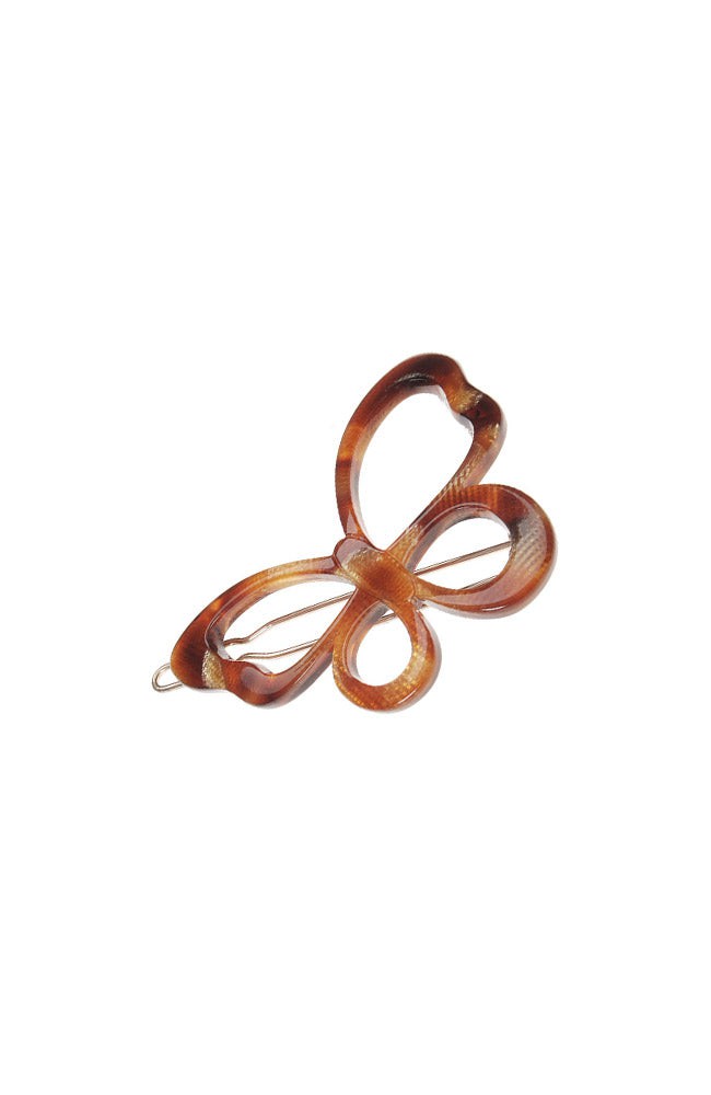 Large Cutout Butterfly Tige Boule Barrette - Classic