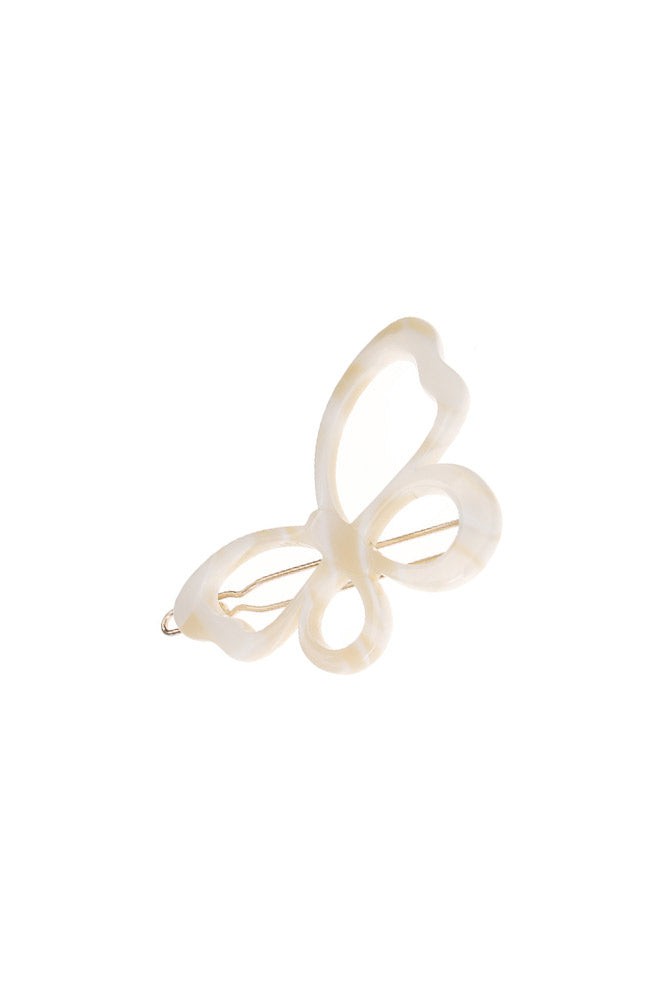 Large Cutout Butterfly Tige Boule Barrette - Classic