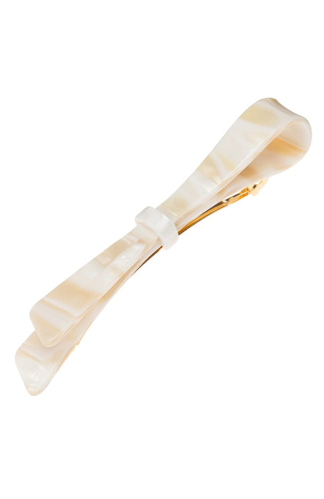 Ribbon Bow Long & Skinny Barrette - Classic