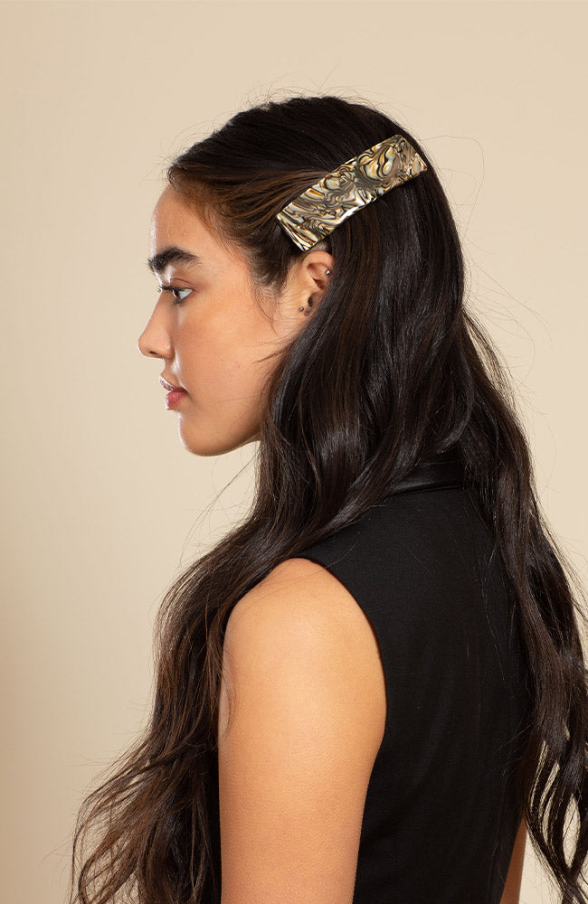 Rectangle Volume Barrette - French Classic