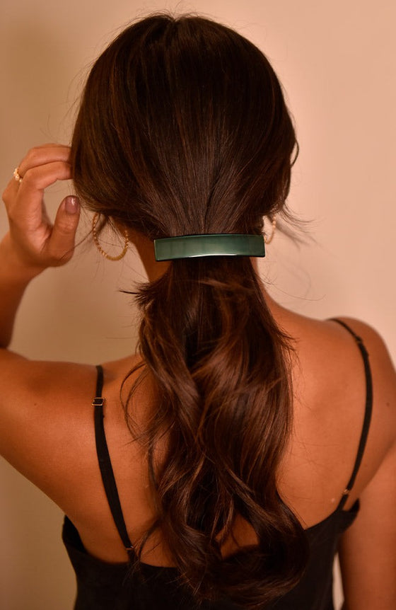 Classic Rectangle Barrette - Opale