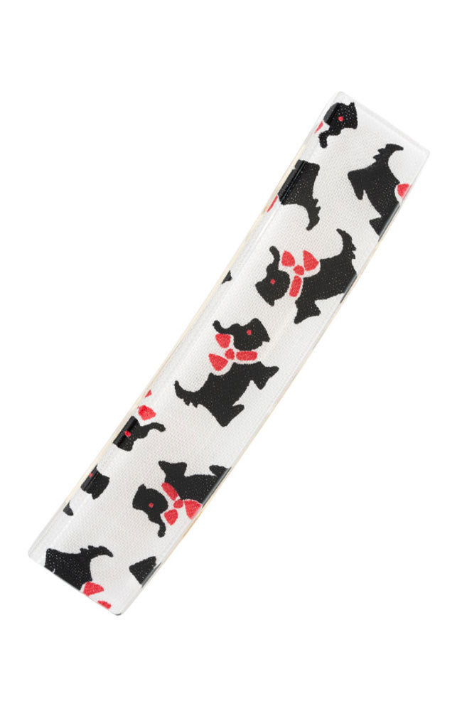 Classic Rectangle Barrette - Scottie Dog