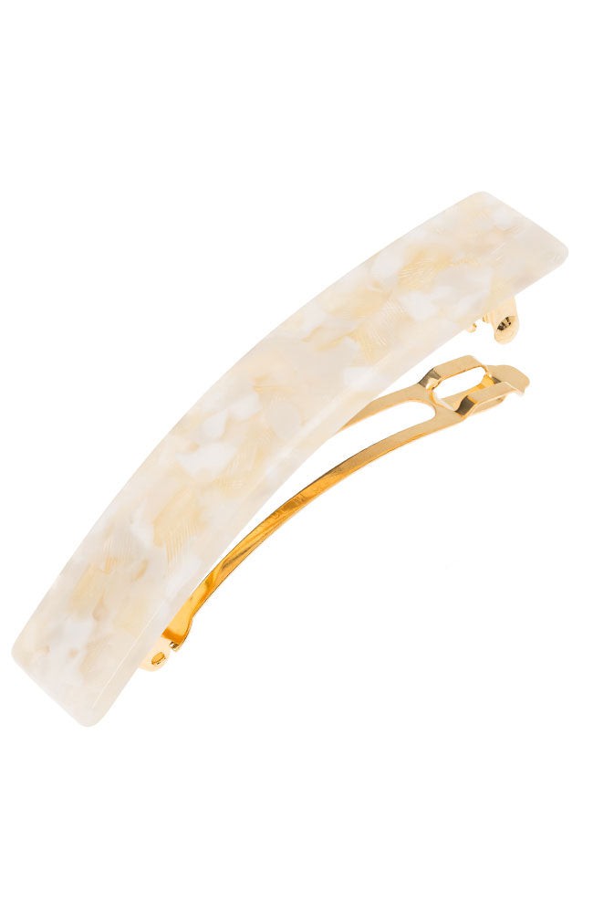 Classic Rectangle Barrette - Pavlova