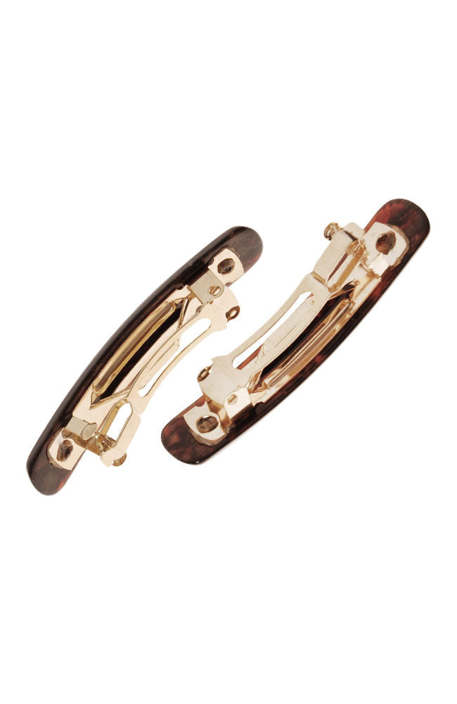 Mini Rectangle Barrette Pair - Classic