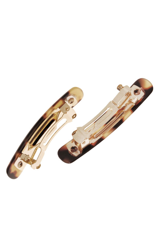Mini Rectangle Barrette Pair - Classic