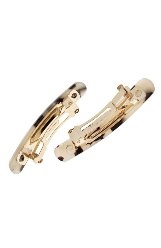 Mini Rectangle Barrette Pair - Classic