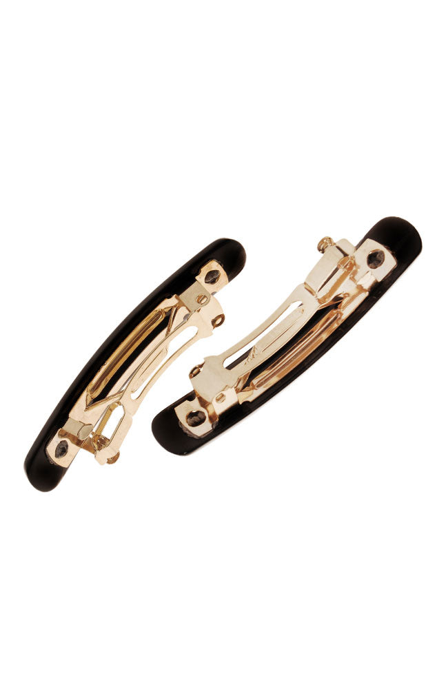 Mini Rectangle Barrette Pair - Classic