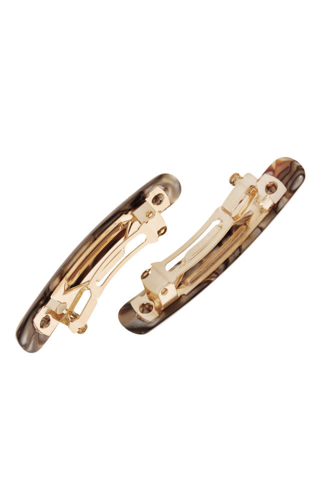 Mini Rectangle Barrette Pair - Classic