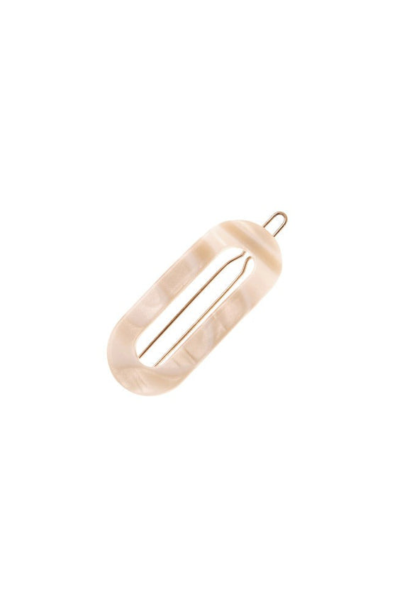 Mini Oval Tige Boule Barrette - French Classic