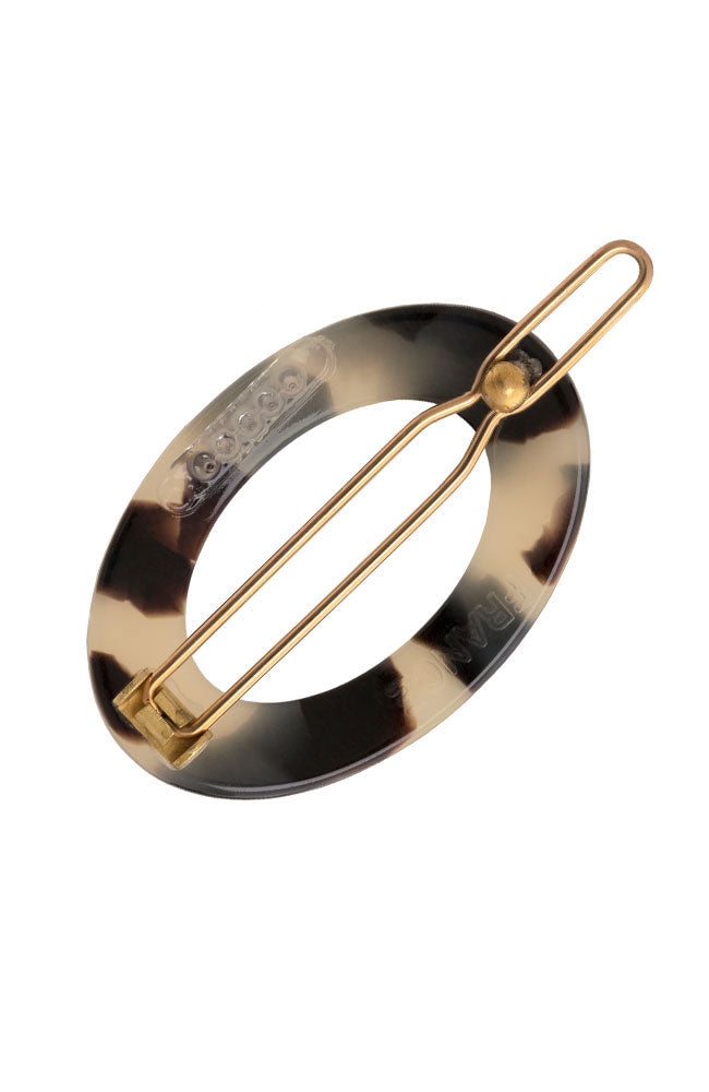 New Cutout Oval Tige Boule Barrette - Classic