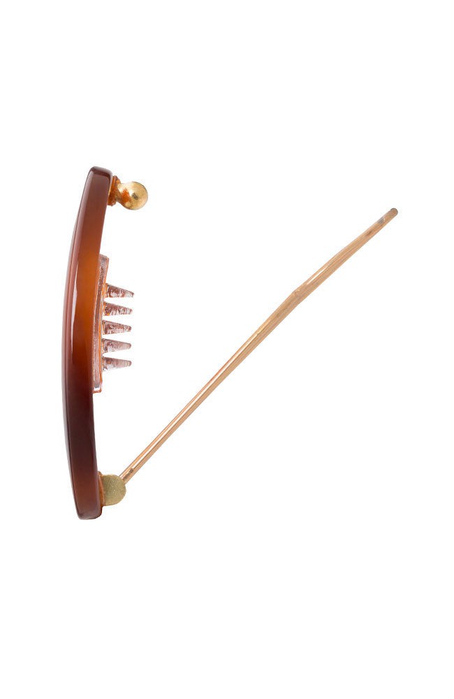 New Cutout Oval Tige Boule Barrette - Classic