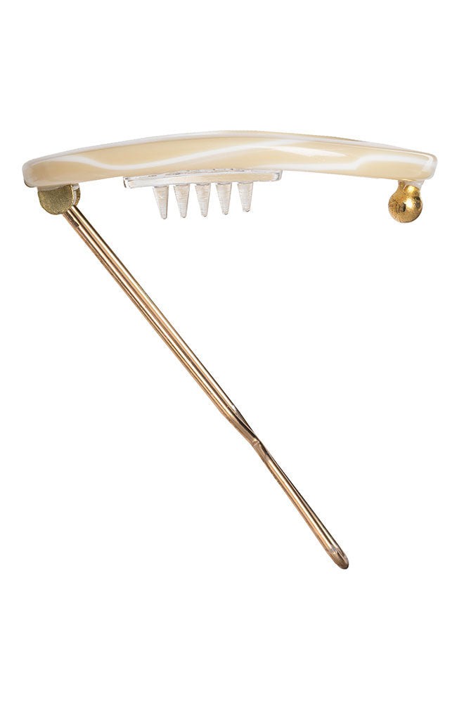 New Cutout Oval Tige Boule Barrette - Classic