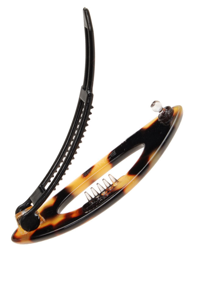 Mini Cutout Oval Plastic Tige Boule Barrette - Classic