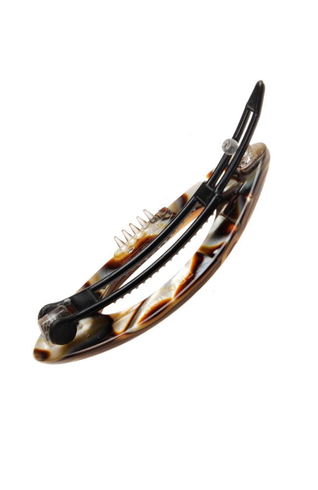 Mini Cutout Oval Plastic Tige Boule Barrette - Classic