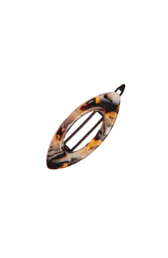 Mini Cutout Oval Plastic Tige Boule Barrette - Classic