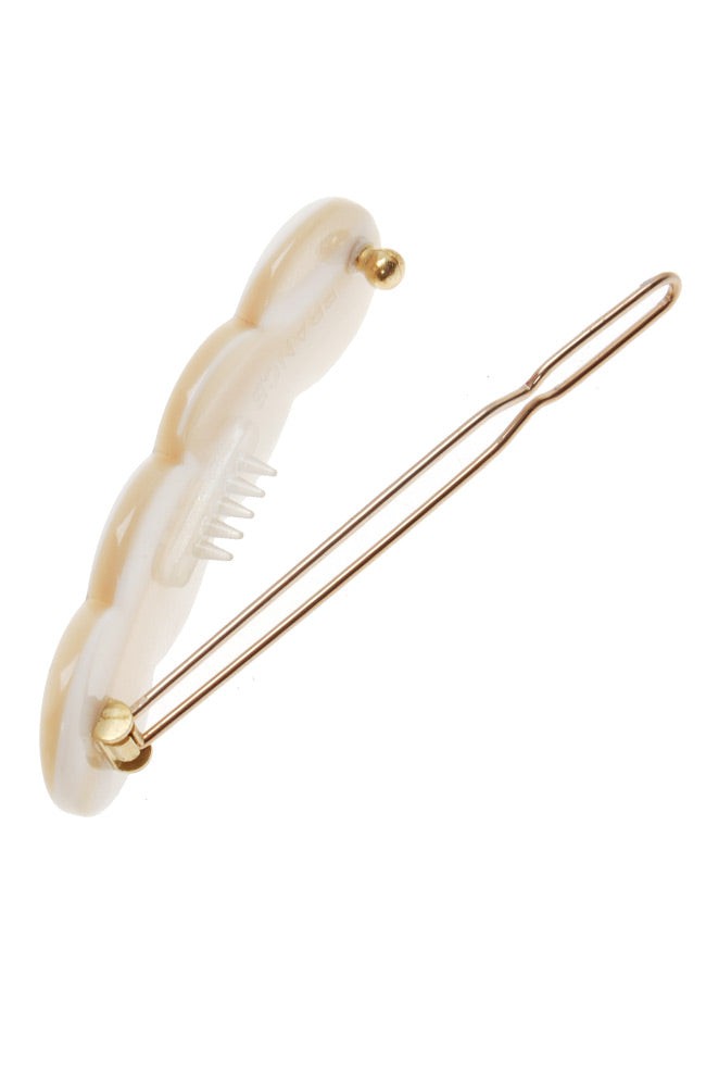 Scalloped Tige Boule Barrette - Classic