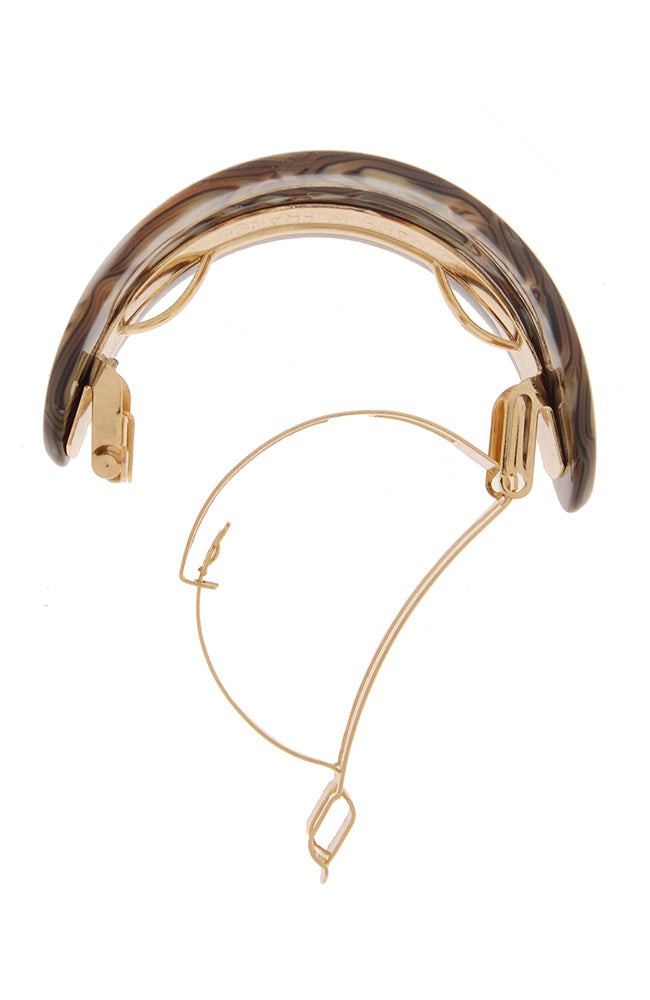 Cutout Oval Ponytail Barrette - Classic