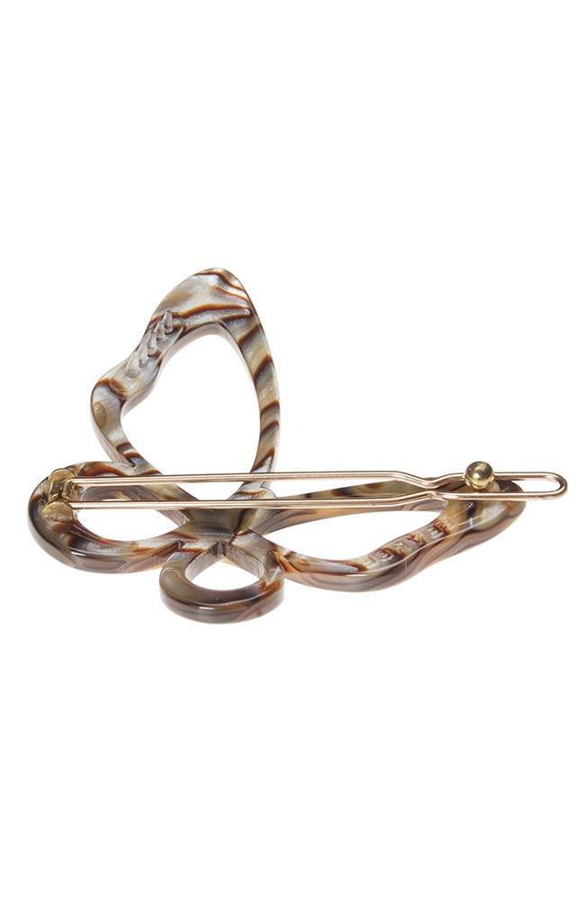 Large Cutout Butterfly Tige Boule Barrette - Classic