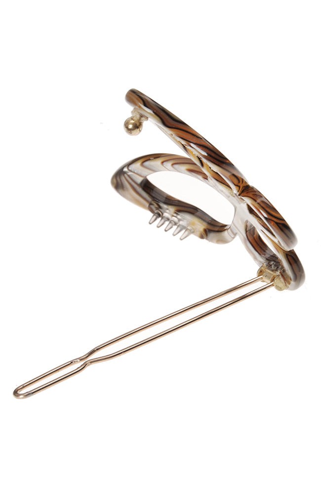 Large Cutout Butterfly Tige Boule Barrette - Classic