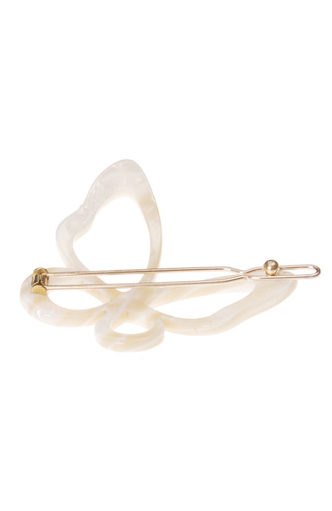 Large Cutout Butterfly Tige Boule Barrette - Classic