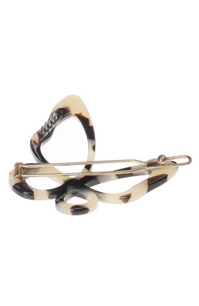 Large Cutout Butterfly Tige Boule Barrette - Classic