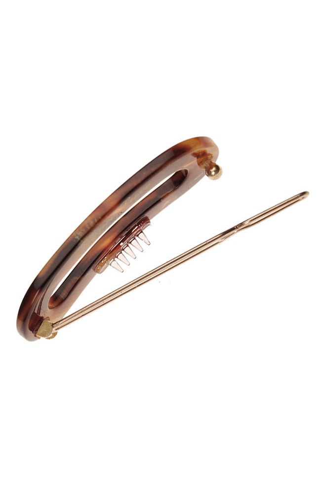 Mini Oval Tige Boule Barrette - French Classic