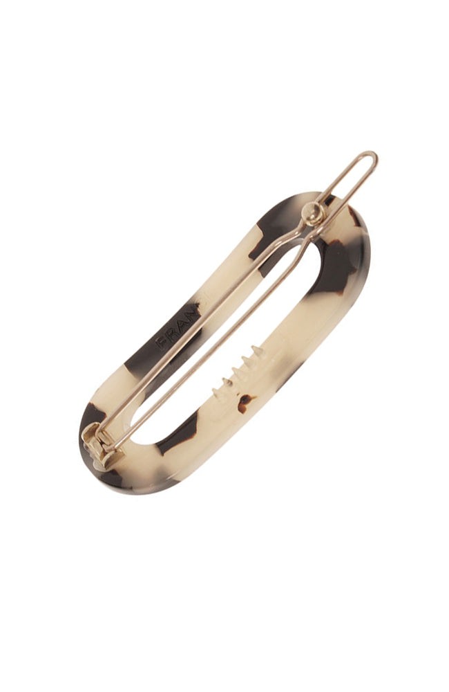 Mini Oval Tige Boule Barrette - French Classic