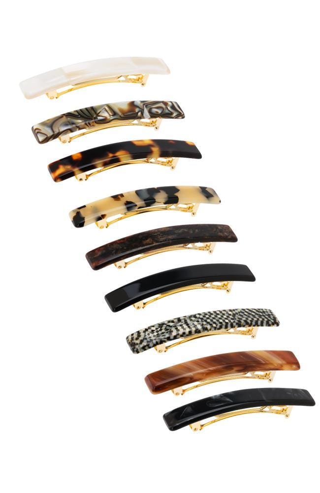 Small Luxury Rectangle Barrette - Classic