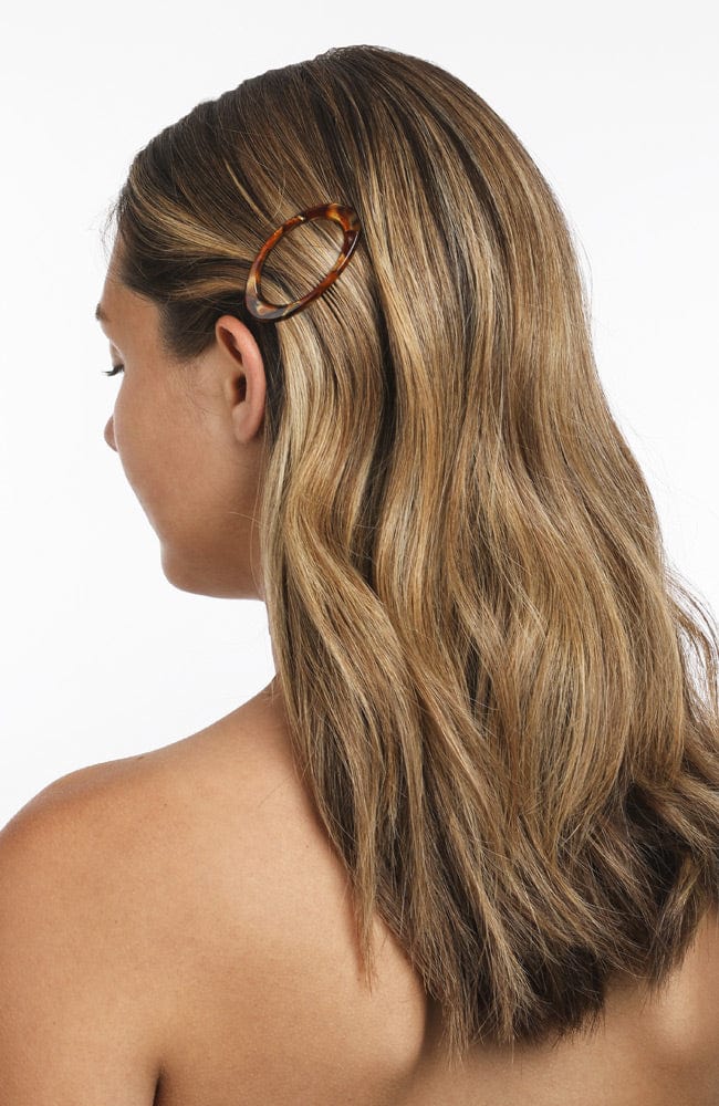 Cutout Oval Plastic Tige Boule Barrette - Classic