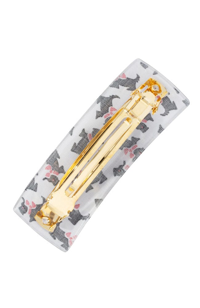 Rectangle Volume Barrette - Scottie Dog