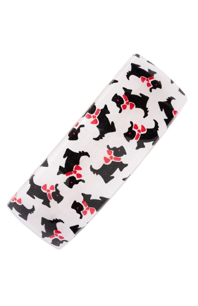 Rectangle Volume Barrette - Scottie Dog