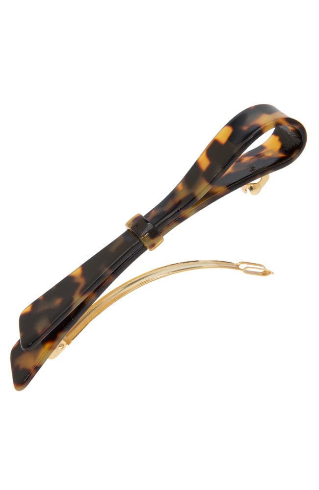 Ribbon Bow Long & Skinny Barrette - Classic