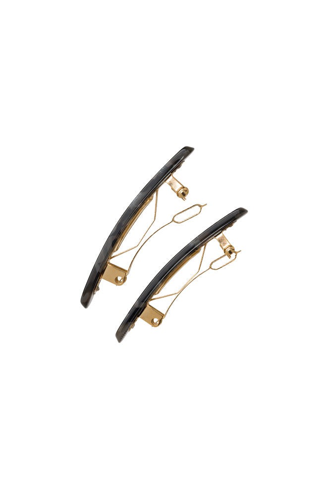 Mini Rectangle Barrette Pair - Pavlova