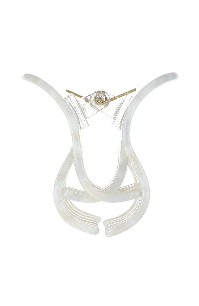 Large Double Tooth Claw Clip - Coconut Milk