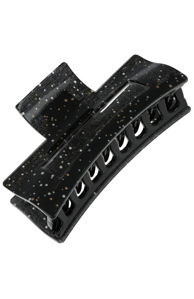 Large Cutout Rectangle Claw Clip - Galaxy