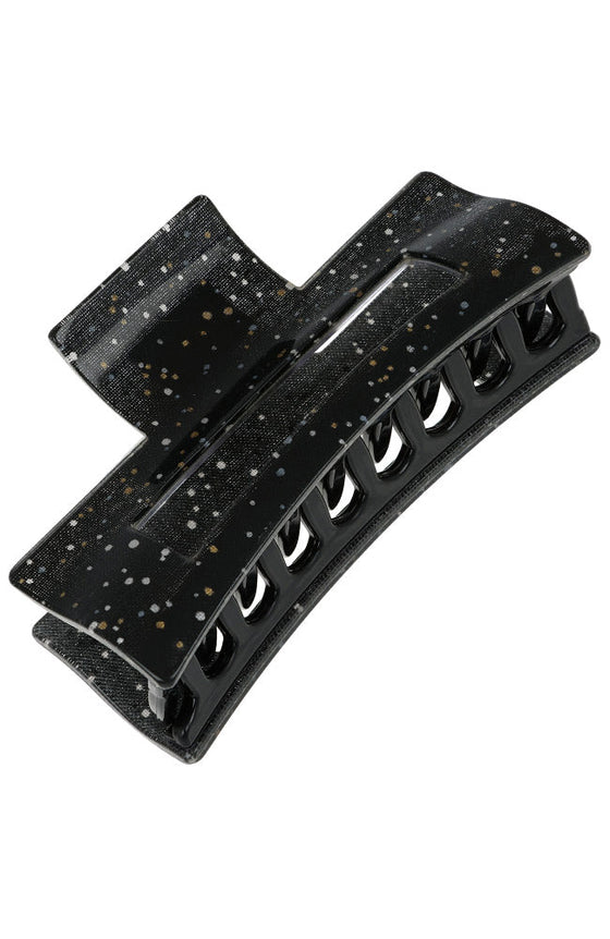 Large Cutout Rectangle Claw Clip - Galaxy