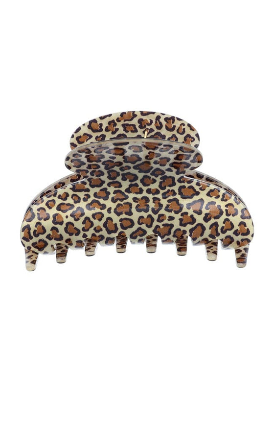 Couture Claw Clip - Golden Leopard