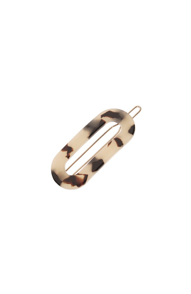 Mini Oval Tige Boule Barrette - French Classic