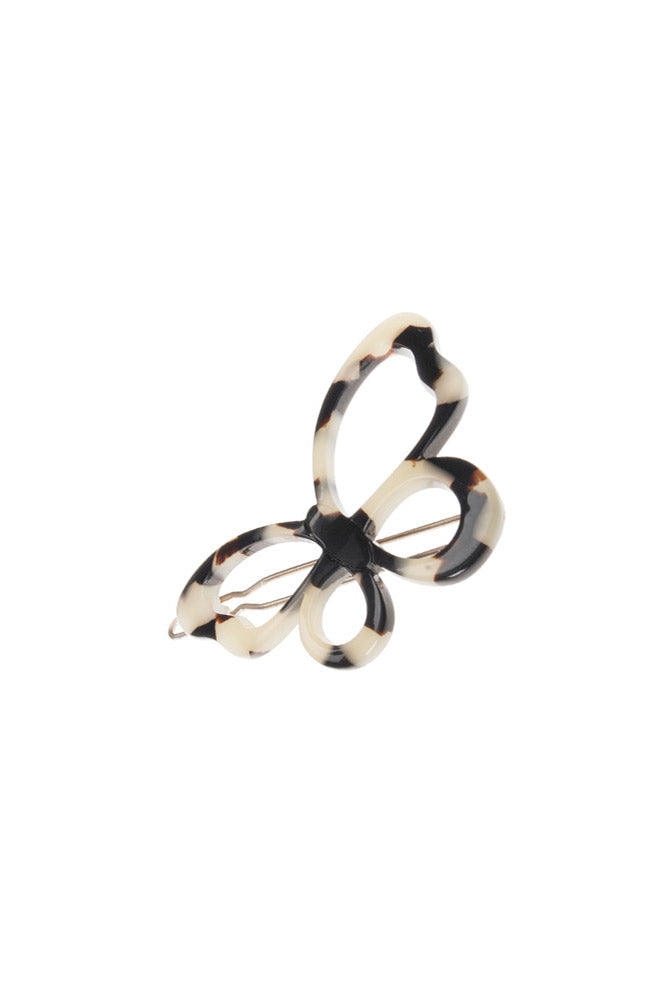 Large Cutout Butterfly Tige Boule Barrette - Classic