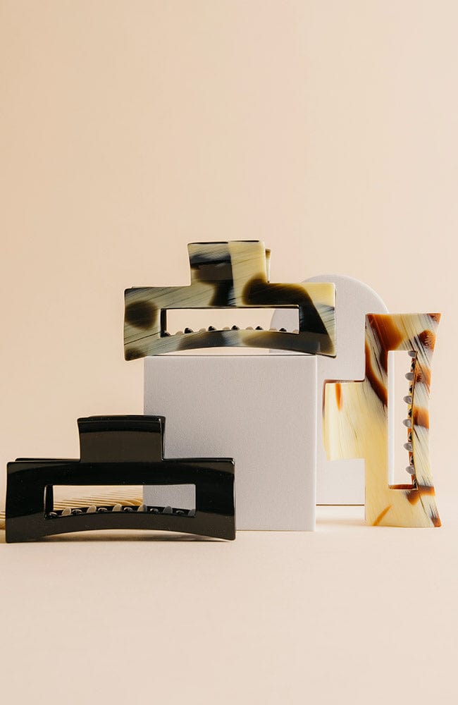 Large Cutout Rectangle Claw Clip - Classic