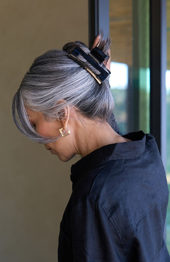 Large Cutout Rectangle Claw Clip - Classic