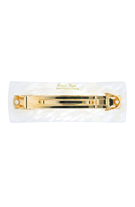 Rectangle Volume Barrette - Neige