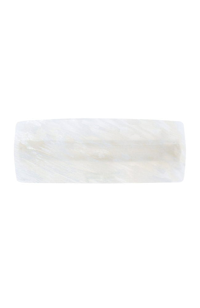 Rectangle Volume Barrette - Neige