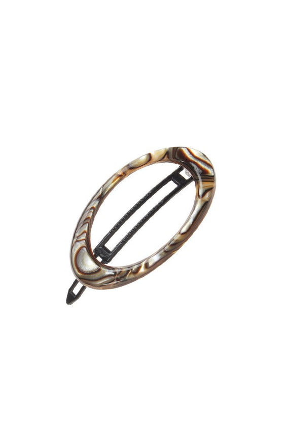 Cutout Oval Plastic Tige Boule Barrette - Classic
