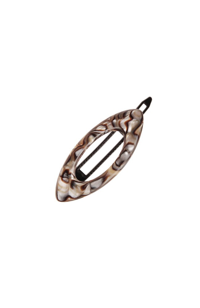 Mini Cutout Oval Plastic Tige Boule Barrette - Classic